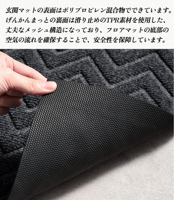滑り止め付き 玄関マット 120×80cm
